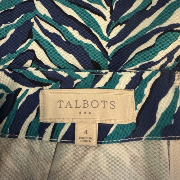 Talbots Outlet Size 4 Multi-Color w/Geometric Print Knee-Length Pencil Skirt - Picture 4 of 5